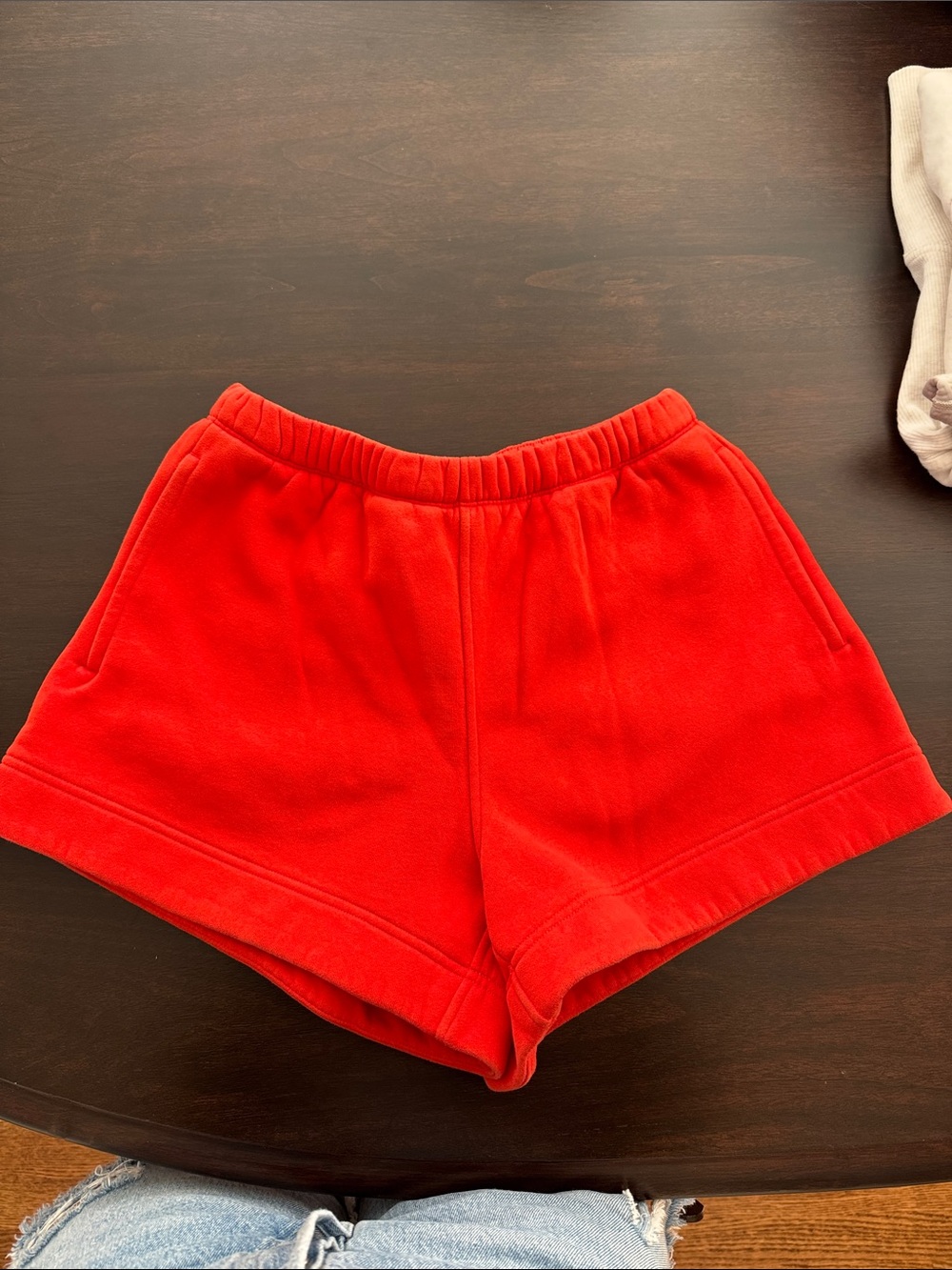 LULULEMON Red Orange Sweat Shorts XS